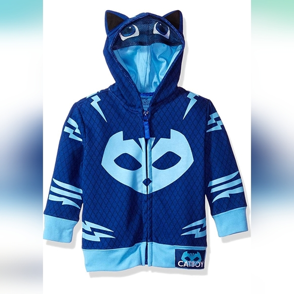 5T Blue Long Sleeve Catboy Hoodie PJ Masks KIDS Toddler 5T - Picture 1 of 13